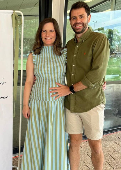 Gabrielle Dress, Chene Stripe