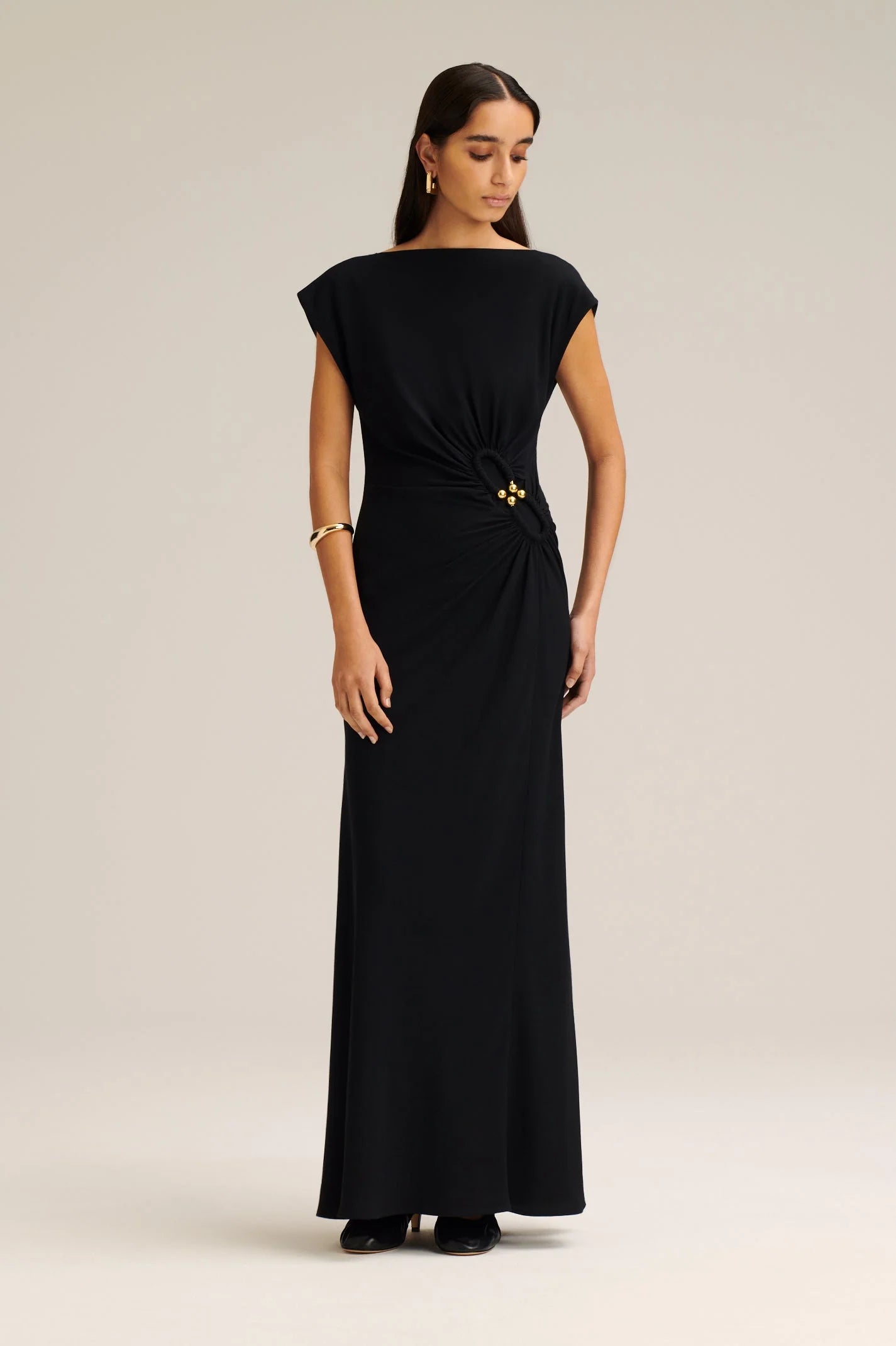 Scanlan Theodore Turban Ring Dress, Black