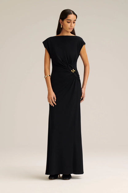 Scanlan Theodore Turban Ring Dress, Black