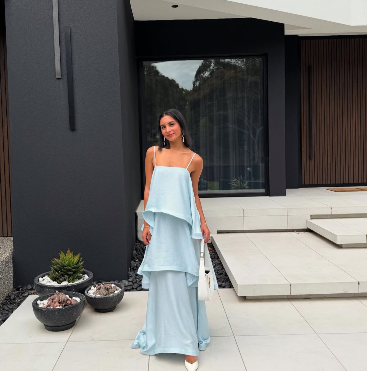 Tilly Tiered Gown, Blue