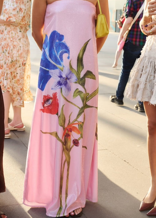 Roame Bianca Strapless Sequin Maxi Dress