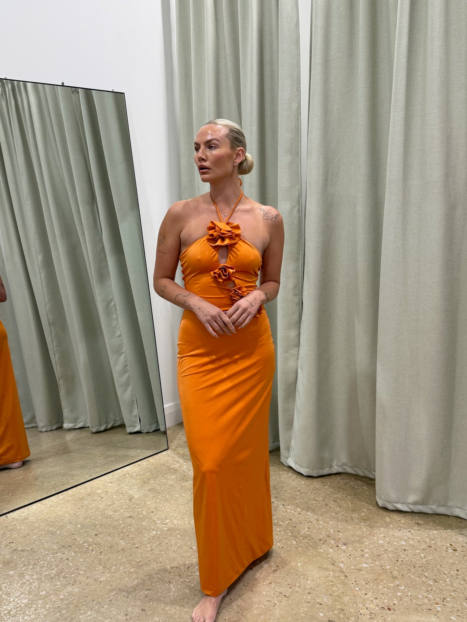 maygel coronel orange dress Maygel Coronel - Liri Dress, Orange
