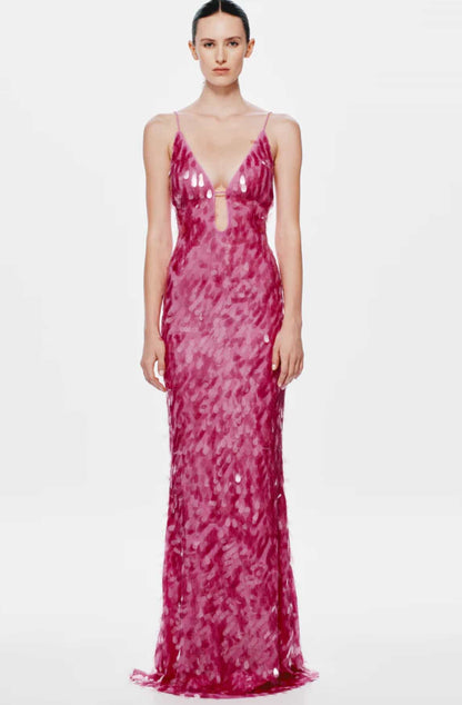 Misha The Sapphire Sequin Dress, Pink