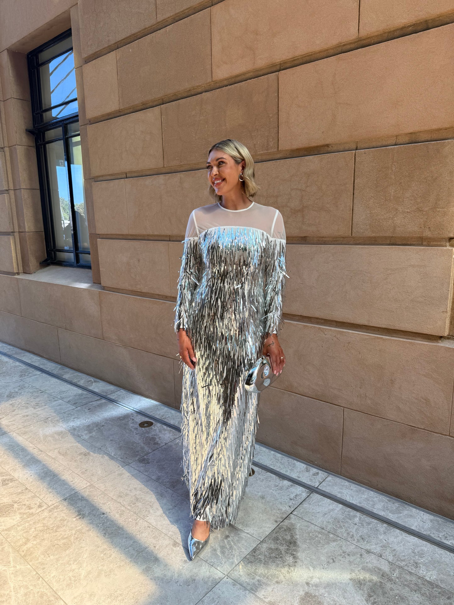 Silver Sequin Icicles Dress
