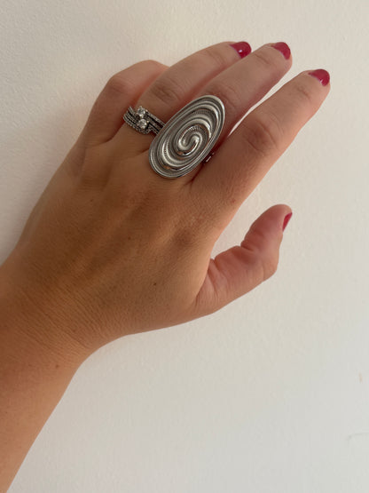 Swirl statement ring (Gold & Silver)