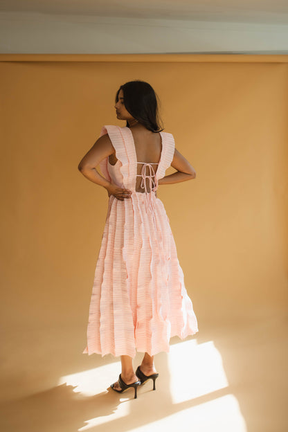 Aje Hybrid Midi Dress - Rose Pink