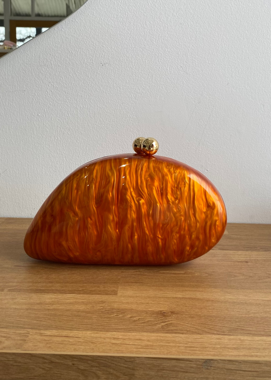 Shell clutch, orange