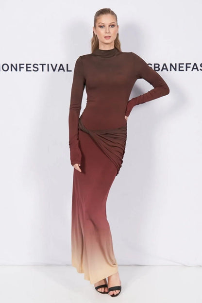 Sass and Bide Life Form Gown, Ombre Cherry