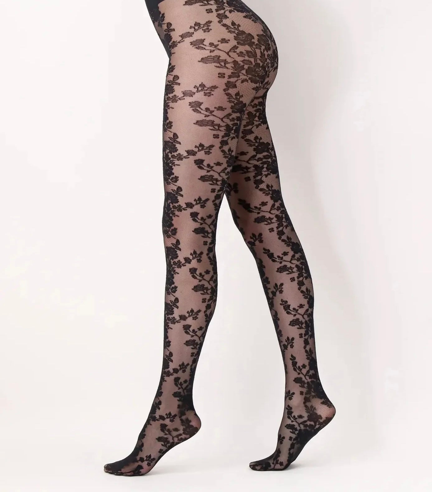 Classy Lace Tights, black