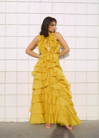 Aje Cleo Dress, Yellow