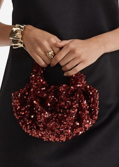 Aura Grab Bag, Burgundy Multi