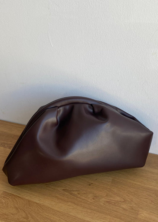 Brown duffle bag