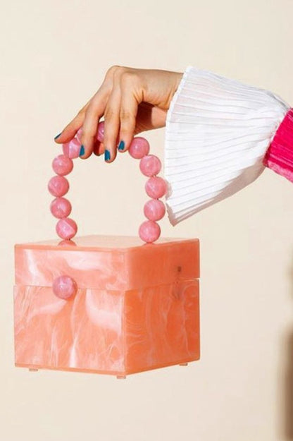 Cult Gaia | Eos box clutch bag, pink