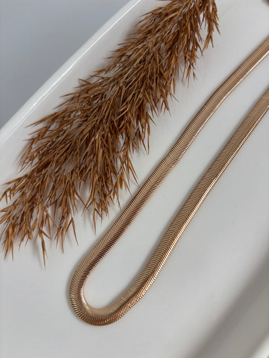 Snake chain necklace (Rose Gold)