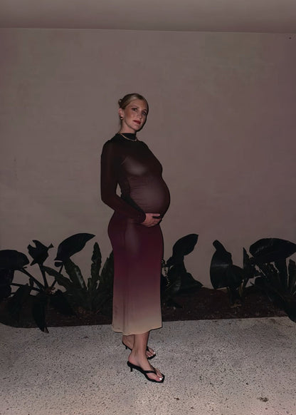 Sass and Bide Life Form Gown, Ombre Cherry