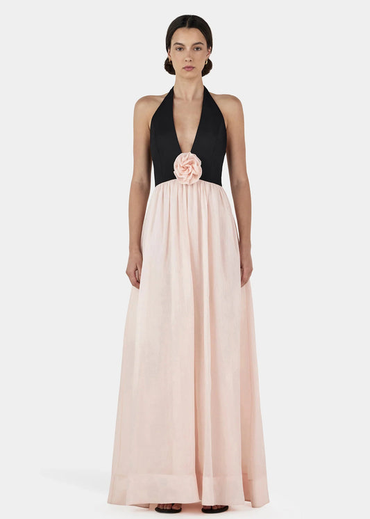 Calla Maxi Dress Black/Pink