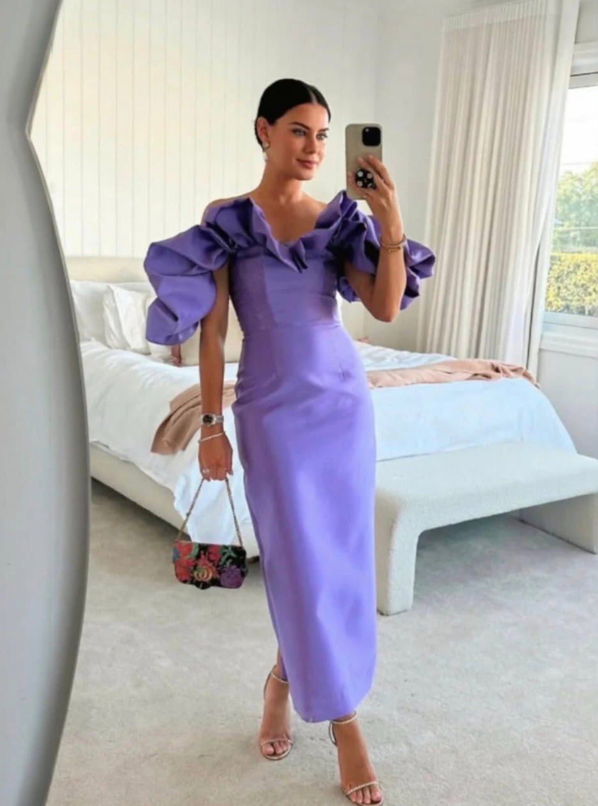 Alemais Suzi off the shoulder midi dress