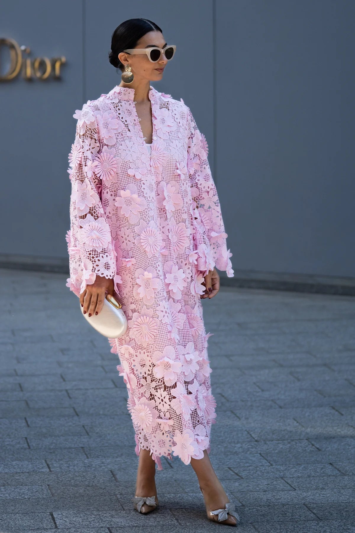 Marielle Almelo Estelle Lace Pink Dress
