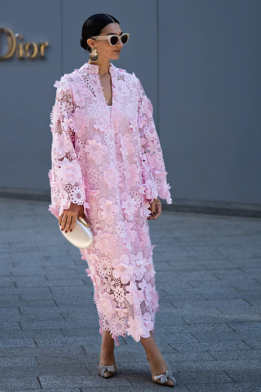 Marielle Almelo Estelle Lace Pink Dress