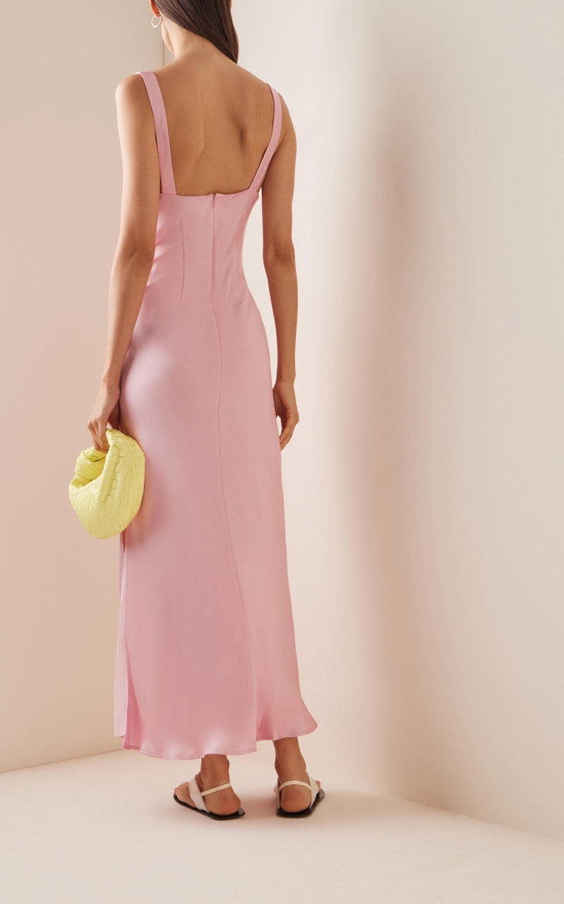 Anna Quan Etta Midi Dress Rose pink