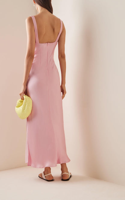 Anna Quan Etta Midi Dress Rose pink