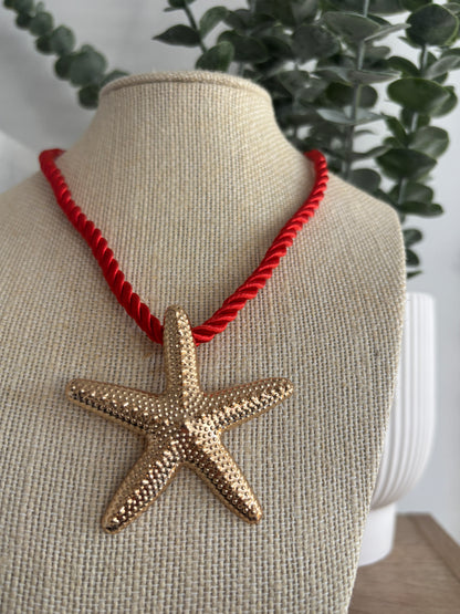 Starfish Rope Necklace (4 colour options)