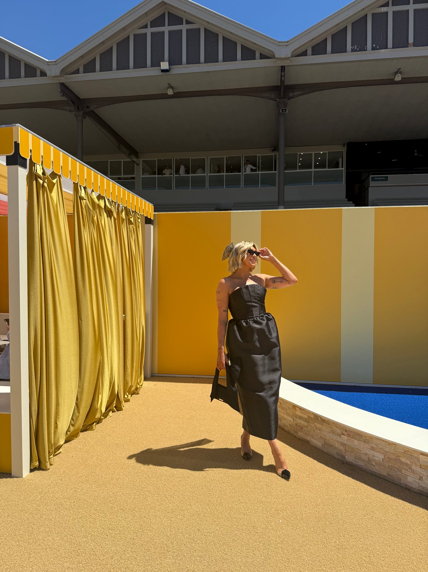 Effie Kats Curved Strapless Maxi Dress