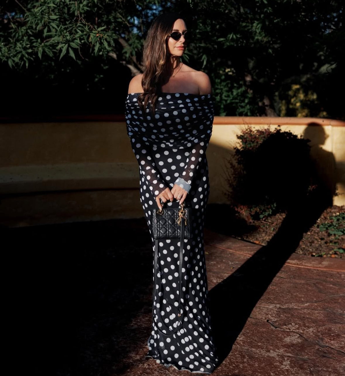Thelma Dress in Diagonal Dot