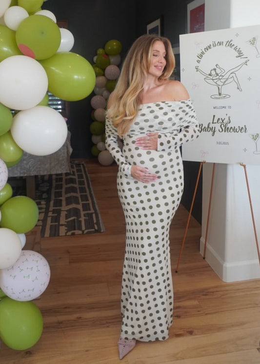 Thelma Dress in Birch Dot