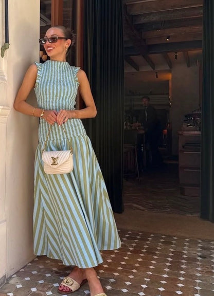 Gabrielle Dress, Chene Stripe