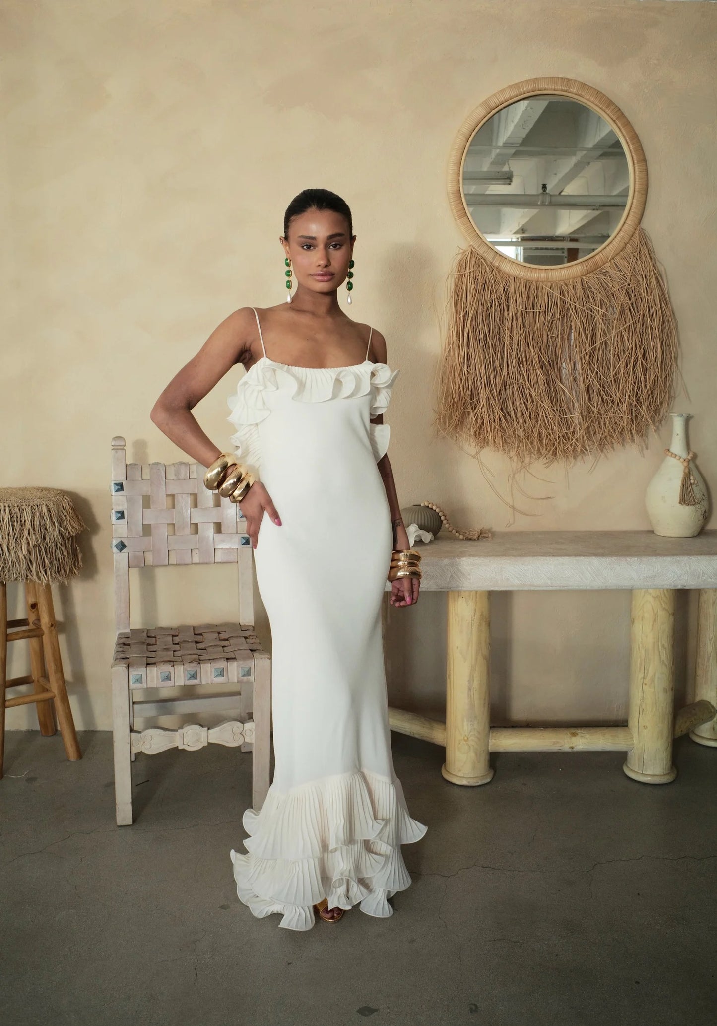 Delfi Delina Dress, Cream