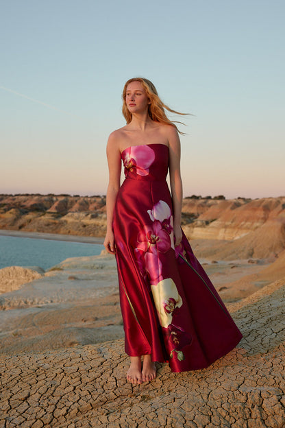 Aston Studios Audrey Dress in Redcurrant Phalae