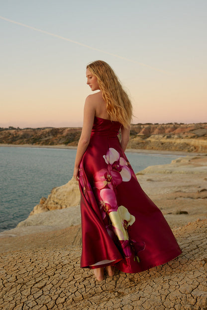 Aston Studios Audrey Dress in Redcurrant Phalae