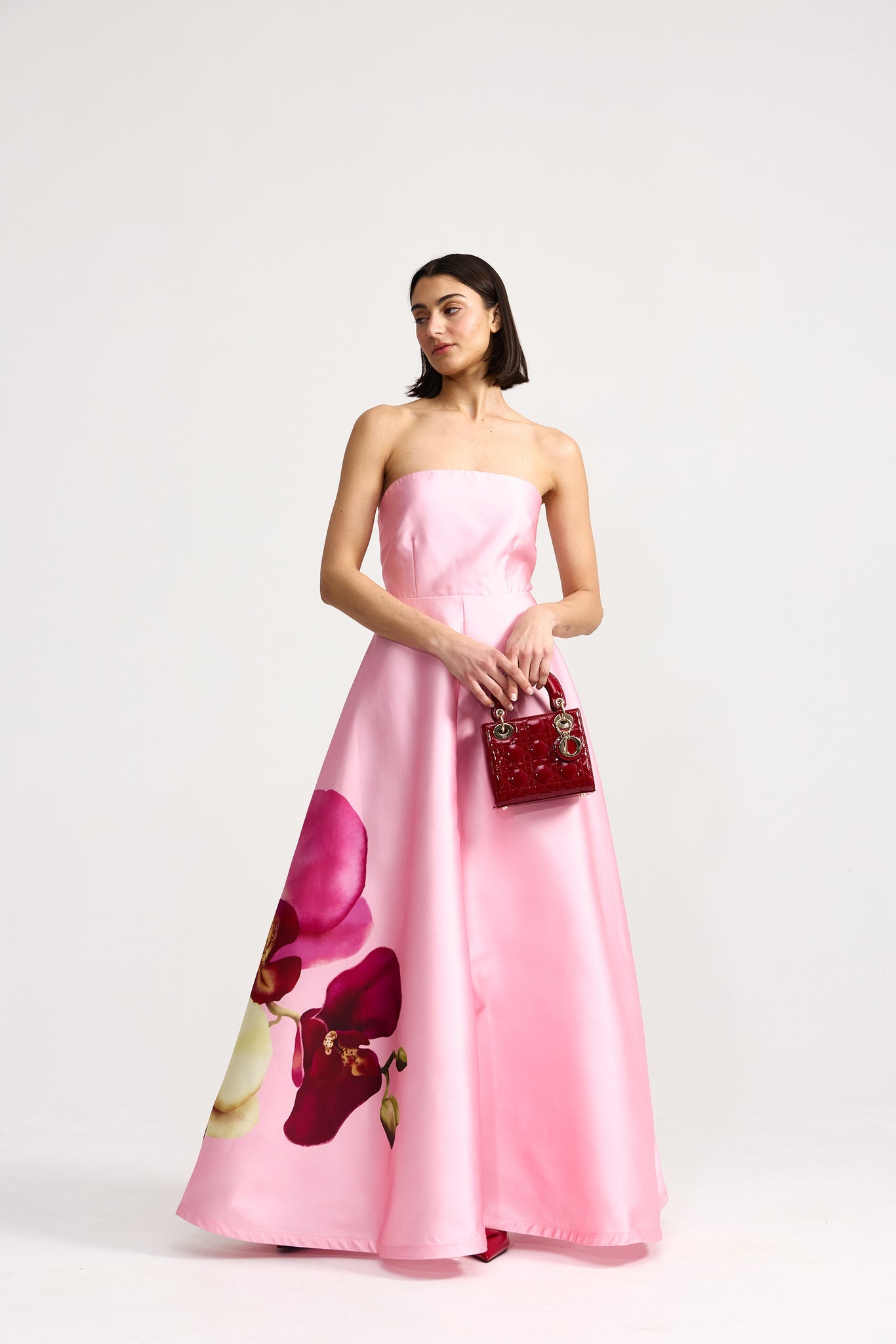 Aston Studios Audrey Dress in Icing Phalae