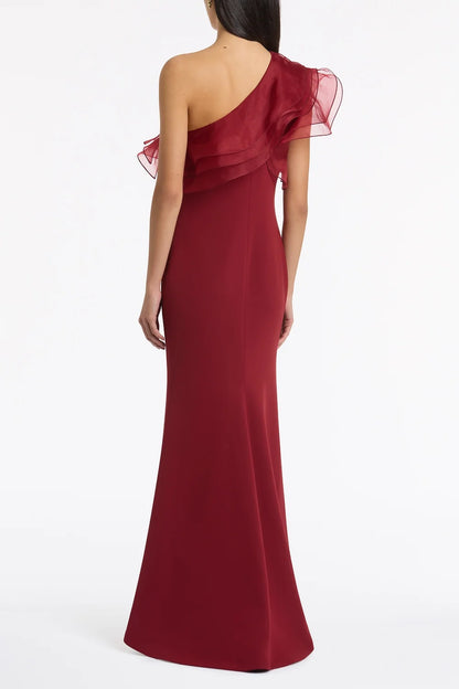 Carla Zampatti Organza Gown, Cabernet
