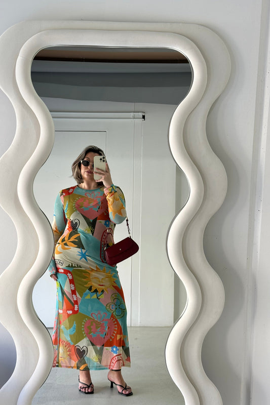 Multi Sundazed Summer Vienna Wrap Dress