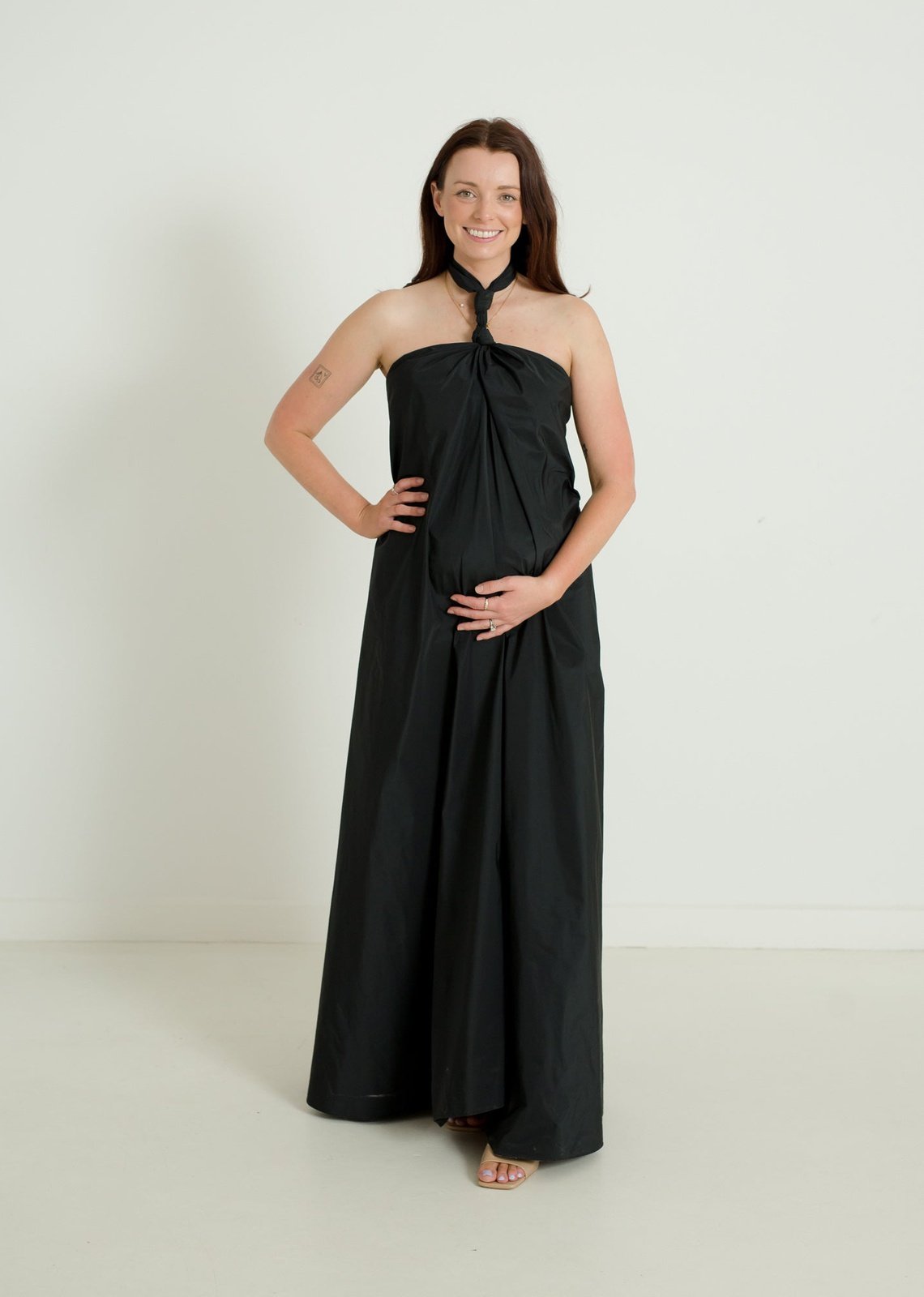 Scanlan Theodore Taffeta Knot Dress Black Plus One Dress Hire